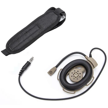 Кафяв HD01 за тактически Bowman Elite II радио слушалки слушалка микрофон за двупосочно радио уоки-токи