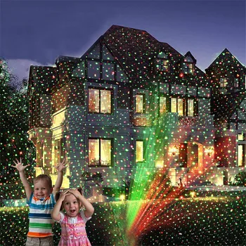 Зелени червени коледни лазерни светлини проектор открит звезда лазерен проектор светулка светлина извън пейзаж LED проектори прожектори