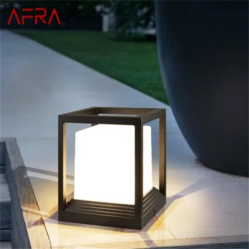 AFRA слънчева външна светлина пост светлина LED водоустойчив модерен стълб лампа за вътрешен двор веранда балкон двор вила