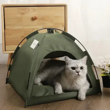 Pet палатка легло котки къща доставки продукти аксесоари дишаща сгъваема плътен цвят домашен любимец щайга топло зимно коте палатки котка