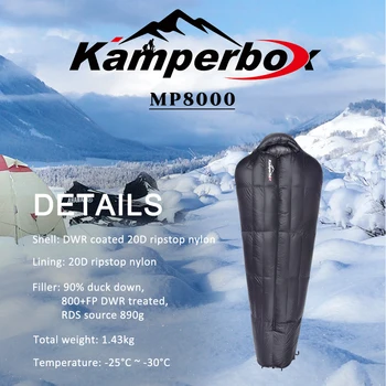 Kamperbox Winter Outdoor Camping and Mountaineering Warm Extra Thick and Lightweight Down спален чувал