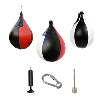 Боксова скоростна топка, топка за освобождаване на топка с форма на круша, торба за пясък с форма на круша, PU пробиване боксова топка, MMA муай тай таекуондо, домашно обучение по бокс
