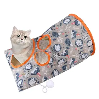 Cat тунел чанта играчка котка самостоятелно интерактивни играчки прекрасен лапа дизайн сгъваема трайни смешно сгъваема котка тунел чанта с мека топка