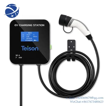Teison 2020 нов 7.4kw 32A домашен EV зарядно wallbox тип 2 щепсел зарядна станция за електромобили