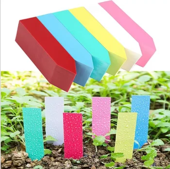 4-инчов пластмасов растителен етикет Водоустойчива детска градина градина растение етикет Post pot mark, многоцветен