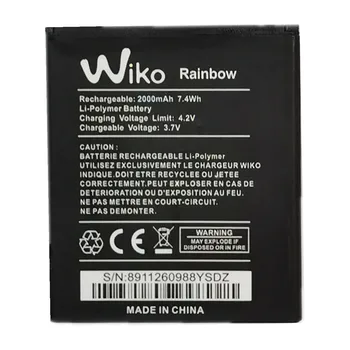 търговия на едро 2022 100% оригинален 2000mAh мобилен телефон акумулаторна батерия за Wiko Rainbow подмяна батерии батерии Bateria