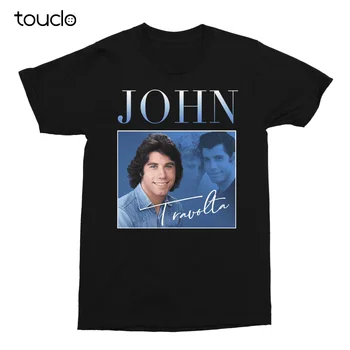 John Travolta Graphic къс ръкав памук черен унисекс S-234XL тениска 