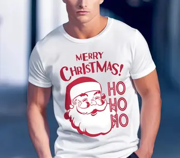 Дядо Коледа Хо Хо Хо Хо Коледен подарък Мъже Син Татко Гадже Тениска Тениска S M L XL