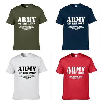 Армията на Господ Християнски Исус Христос Мъже и жени Двойки съвпадение тениска роман стил обичай печат T Shirt y2k стил 