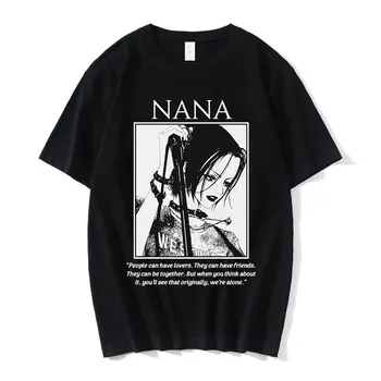 Аниме Тениска Nana Osaki Manga Black Stones Band Тениски с къс ръкав Мъжки 100% памук Casual Harajuku O-Neck извънгабаритни T Shirt