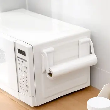 Регулируема ролка организатор баня стена монтиран филм прилепване хартия кърпа притежателя кухненски Sundries доставки съхранение багажник стена рафт