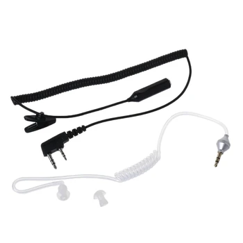 2-пинов PTT микрофон слушалки до 3.5mm въздушна акустична тръба слушалка за Baofeng UV-5R 888s