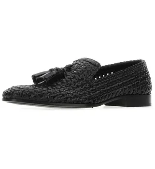 Qianruiti мъже ръчно изработени ресни пискюли тъкат мокасини обувки за мъжки луксозни плоски каучук едноличен разходка случайни обувки безплатна доставка