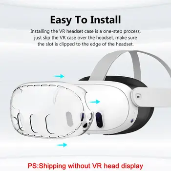 За Meta Quest 3 Clear VR каска Защитен капак Анти-сблъсък Протектор на обектива VR Защитна обвивка дишаща за Meta Que F1L4