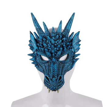 Нов Хелоуин PU дракон маска карнавал Хелоуин парти PU пяна 3D животински дракон маска терор маска личност парти маска