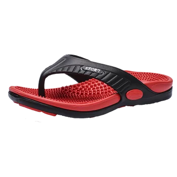 2023 Мъжки чехли обувки голям размер мода масаж лято вода мъжки сандали високо качество плоски плажни обувки нехлъзгащи мъжки флип F