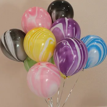 кръгла близалка мрамор парти балони 12inch кръг моно цветни сватба рожден ден украсяват балон играчки 20PCS