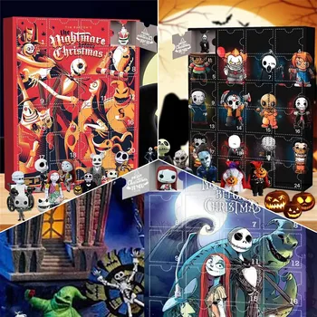 Хелоуин кукла Адвент календар съдържа 24 подаръци, фигури Адвент календар, Хелоуин обратно броене календар с изненада играчки