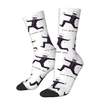 Funny Jujutsu Kaisen Cute Gojo Satoru Спортни чорапи Топли аксесоари за средна тръба Коледни подаръци за жени Мъже Нехлъзгащи