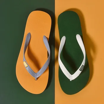 Мъжки минималистични джапанки Лятна мода на открито против хлъзгане износоустойчиви спортни сандали с меки плажни ежедневни обувки