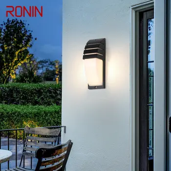 RONIN Модерна интелигентна свещна светлина съвременна просто IP65 водоустойчива индукционна стенна лампа за вътрешна и дворна пътека
