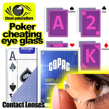 Покер очила за измама Инфрачервени Copag маркирани карти 4 ъглов индекс 100% пластмасова магическа палуба за невидим UV четец