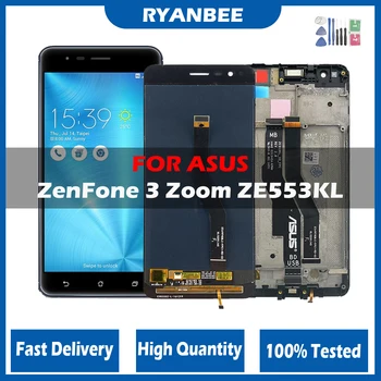 Оригинален Amoled LCD дисплей за Asus ZenFone 3 Zoom ZE553KL ZE553 Z01HDA LCD дисплей сензорен екран дигитайзер събрание с рамка