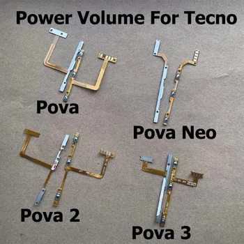 For Tecno Pova 3 2 Neo Power Switch On Off Volume Key Buttons Flex Cable LD7 LE6 LE7 LF7n