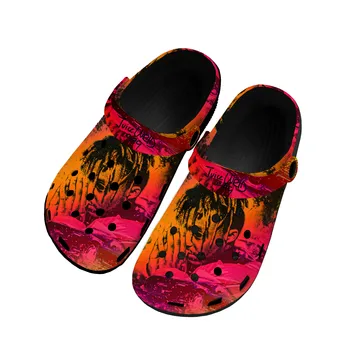 Juice Wrld 999 Хип-хоп рапър Начало Запушвания Персонализирани водни обувки Мъжки женски тийнейджър обувки 3D печат градина запушване плаж дупка чехли
