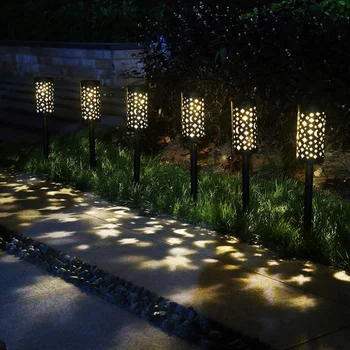 Открит вътрешен двор пътека водоустойчив слънчева LED светлина външно осветление кухи фенер слънчеви светлини тревата лампа градина декорация