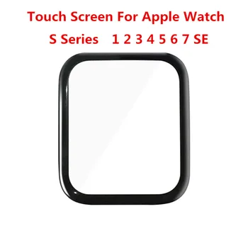 Външен екран за Apple Watch Series 7 S7 S1 S2 S3 SE S4 S5 S6 Преден сензорен панел LCD дисплей Стъклен обектив Ремонт на резервни части