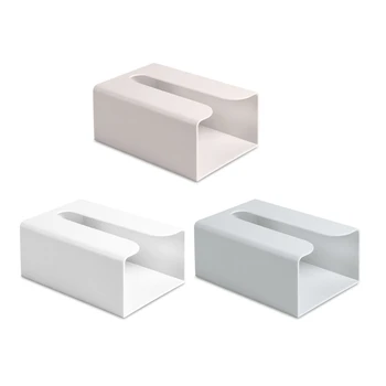 W3JA стена монтирани тъкан кутия покритие самозалепващи за лицето тъкан кутия салфетка притежателя боклук дозатор за баня
