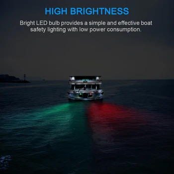  десния борд Port Side Light Signal Предупредителна лампа за морска лодка Yacht Truck Trailer VanSet LED навигационна светлина 10V-30V