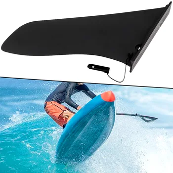Surfboard Slide-in SUPS Fin 1pc 27.5 * 25 * 4.5cm Черна централна перка надуваеми найлон гребло съвет висока производителност