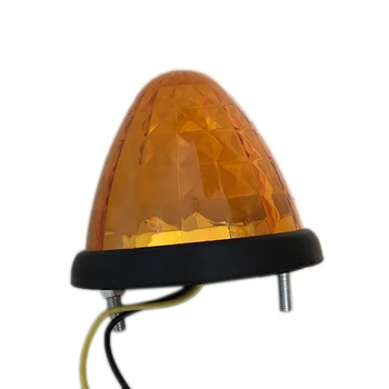 Универсален 12V 3W кехлибарен LED кръгъл кошерен конус страничен маркер светлина Grommet клирънс лампа за кола ремарке камион