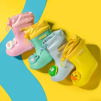 Сладки водоустойчиви детски обувки Детски ботуши за дъжд Бебешки обувки за вода Без особена миризма Леки ботуши за дъжд за момичета
