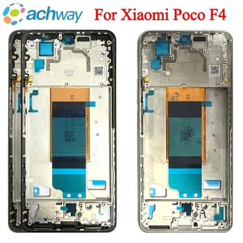 Ново за Xiaomi Poco F4 средна рамка задна рамка плоча шаси жилища за Xiaomi Poco F4 задната рамка резервни части