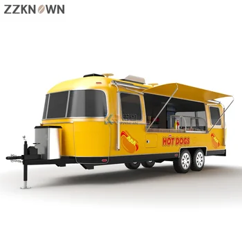 OEM Mobile Airstream кетъринг храна ремарке количка 26 фута кафе кетъринг ван неръждаема стомана павилион с кухненско оборудване