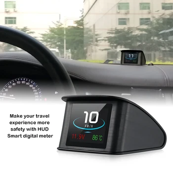 Бордова автомобилна електроника Универсален P10 OBD2 HUD интелигентен цифров измервателен уред за кола Безопасно Head Up дисплей диагностичен инструмент