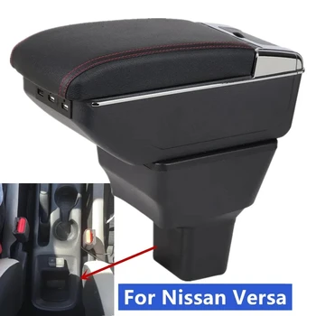 NEW За Nissan Versa Кутия за подлакътници за Nissan Almera 2020-2023 Централна кутия за съхранение на подлакътници за кола с USB интериор Аксесоари за кола