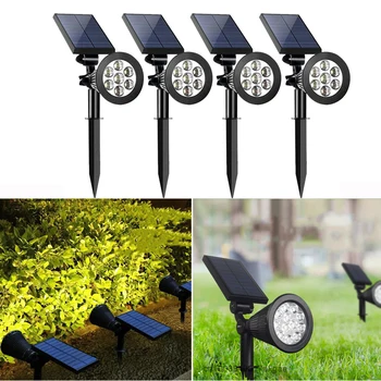 Solar Spotlight IP65 Външни светлини LED промяна на земята градинарство градина светлина водоустойчив пейзаж прожектори градина декорация