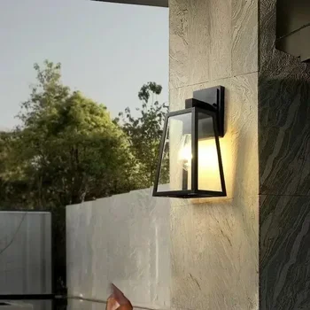 Открит европейски стил стена лампа удебелени водоустойчив супер ярка външна стена лампа двор балкон стена светлина