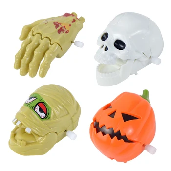 Креативна пародия Интересни детски играчки подарък Хелоуин коледно парти подпори вятър нагоре играчка скача череп призрак ръка тиква главата