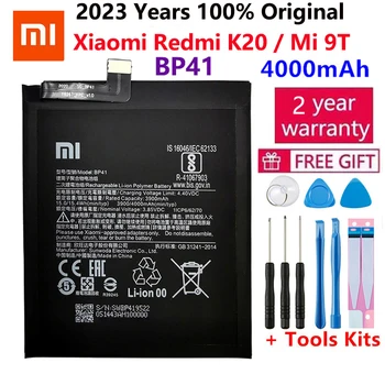 100% оригинална подмяна на висококачествена батерия за Xiaomi Redmi K20 Mi 9T Mi9T 4000mAh BP41 Премиум оригинални батерии Bateria