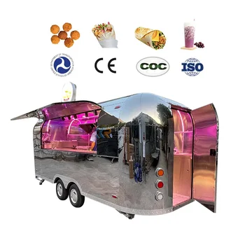 2023 Външна улица Мобилна количка за храна Китай Фабрика Мобилен камион за храна за продажба Пица Персонализирана стомана Американски