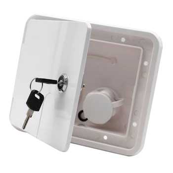 Gravity/City Water Inlet Check Looking Latch w / Keys, White #2