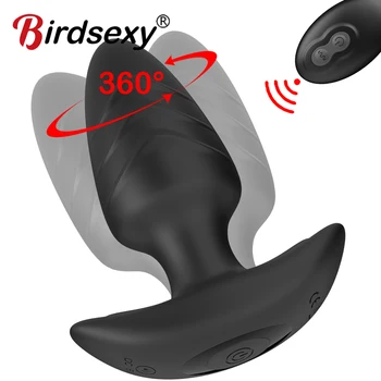 360° Безжично управление на въртенето Анален вибратор APP Bluetooth Butt Plug Мъже Масажор на простатата Жени Мастурбатор Секс играчки за възрастни Гейове