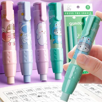 Cute Cartoon Push Eraser for Primary School Kindergarten Children Eraser Clean Retractable