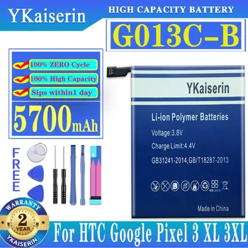 YKaiserin G013C-B Go13C-B C1 G013CB телефон подмяна батерия за HTC Google Pixel 3 XL 3XL Pixel3 XL батерии 5700mAh + инструменти