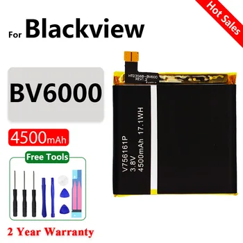 Оригинална 4500mAh резервна батерия литиево-йонни полимерни батерии за смартфони за Blackview BV6000 BV6000S мобилен телефон V756161P+инструменти